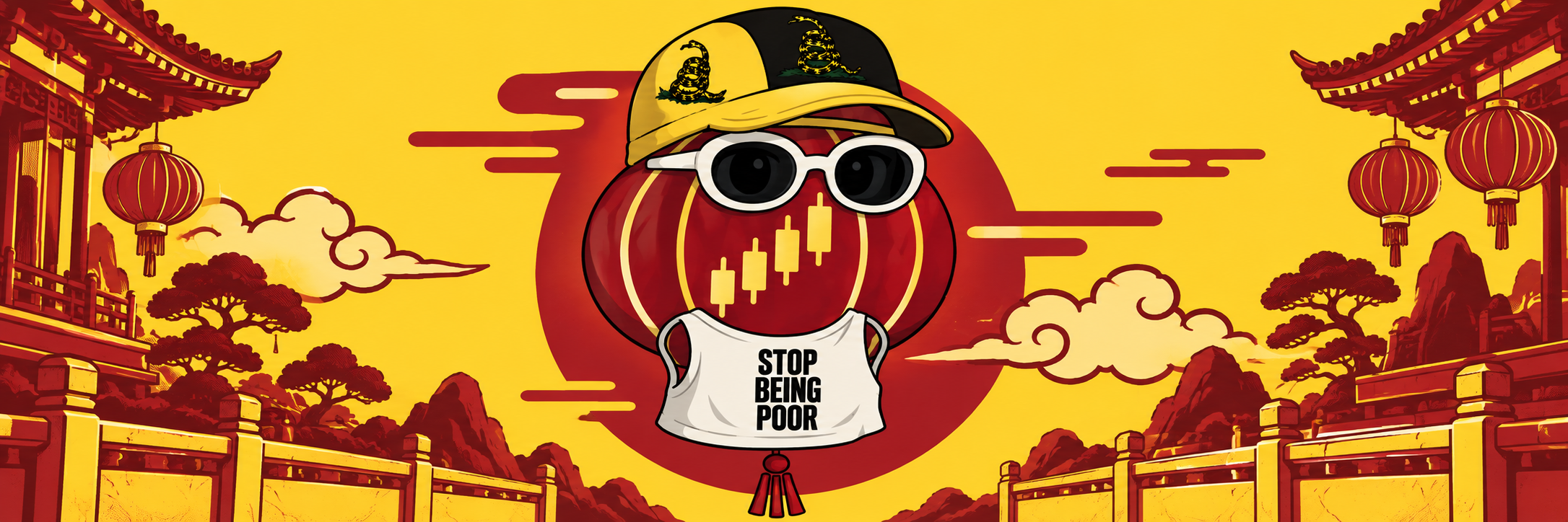 alonchina red and gold banner